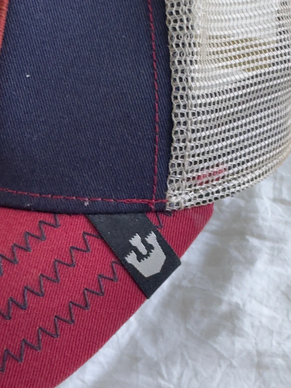 Trucker Hat  Freedom Eagle Patch Trucker Hat in Navy and Burgundy
